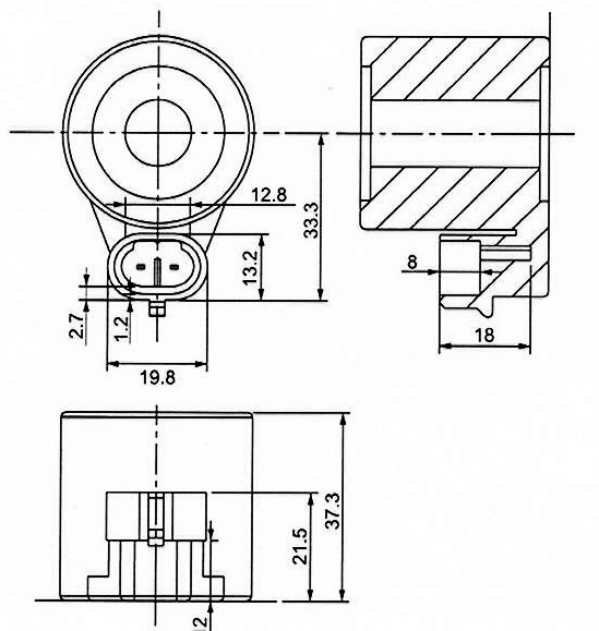 LPG CNG Pressure Reducer Regulator Solenoid CNG AMP Connector Bobine