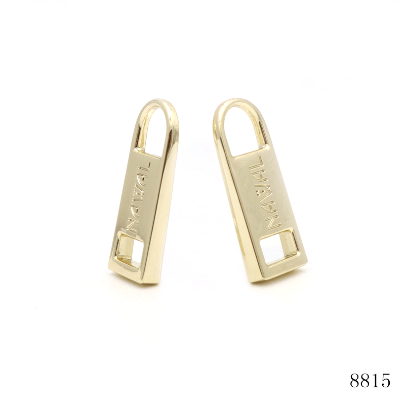 Quality Bag Metal Zipper Puller Tab Customized Logo Purse Zip Pull Head Charm Slider