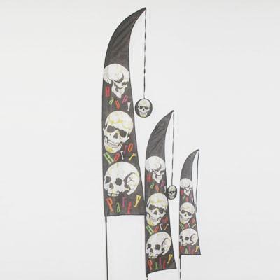 Halloween Garden Flag Skull