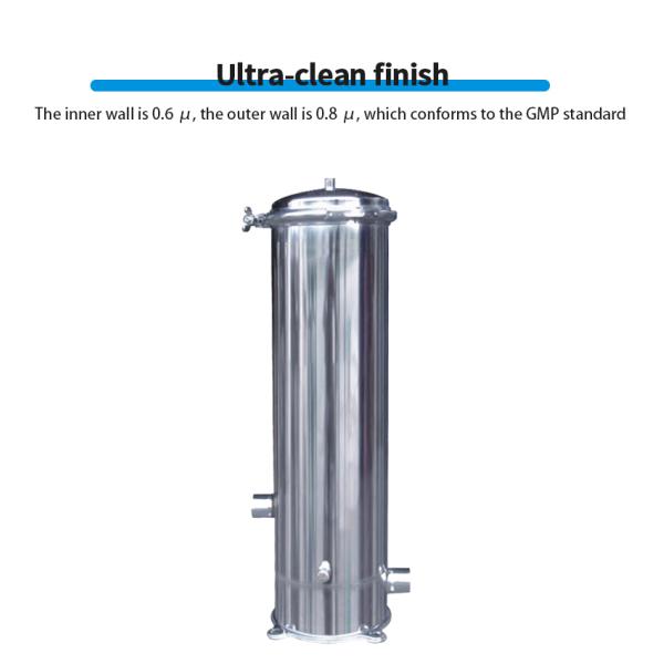 High Filtration Efficiency Liquid Filtration Stainless Steel Bag Filter Housing