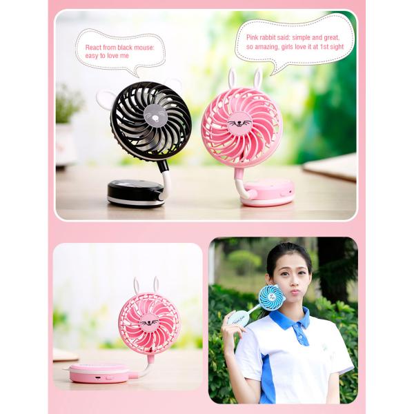 Foldable Rabbit Fan,portable mini handheld fan, usb charge mini table fan
