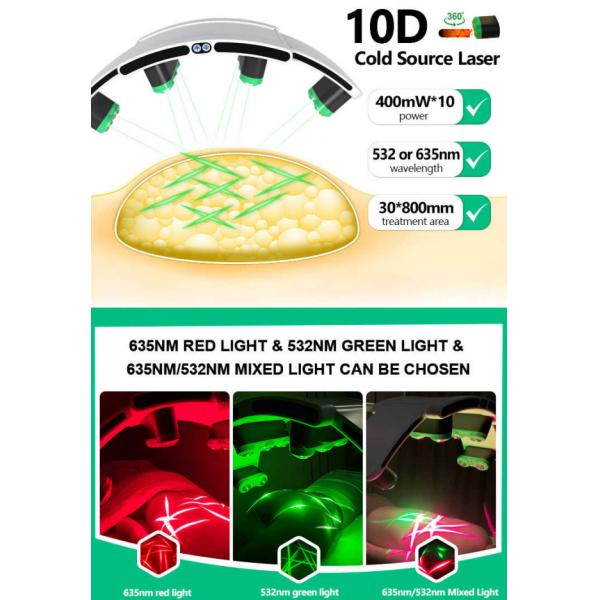 532 Nm Green Light Laser Red Light 10d Laser Fat Reduction Ems Abdominal Machine