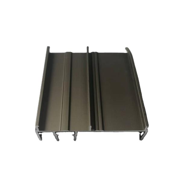 Champagne Electrophoresis Anodized Aluminum Profiles For Glass Doors