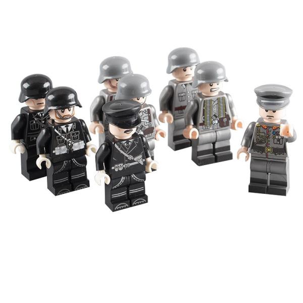 Children gifts WW2 military mini figures German ranker eight officers soldiers building blocks