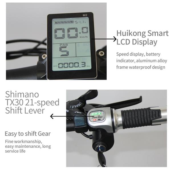 LED Headlight 26 Inch Electric Mountain Bike Battery Assist KETELES Multipattern