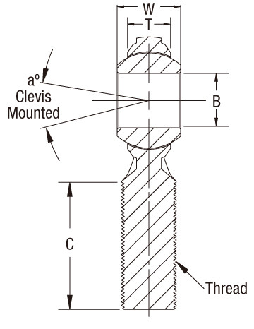 CM Series Carbon Steel SGC Male Rod End For Low Load