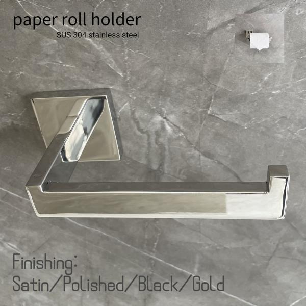 Sus304 Toilet Tissue Paper Roll Wall Mounted Customizable Towel Plate Holder