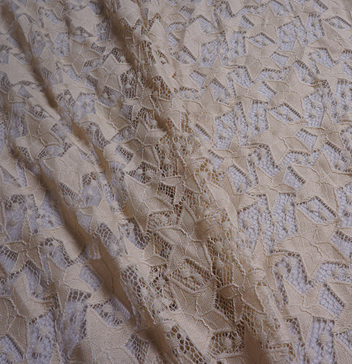 2017 Hot Sale Pink Hollow-out the Five-Star Flower Fall-Plate Stitch  Lace  Fabrics