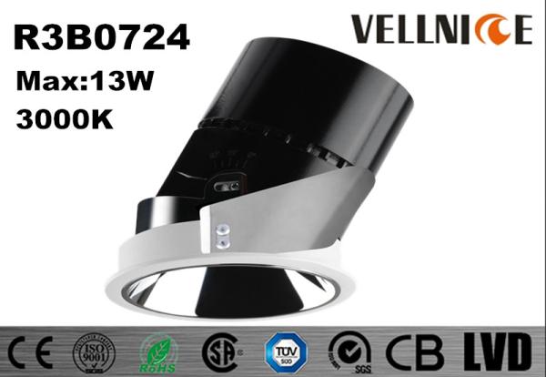 Colour Temp 3000K 10W IP20 Interior Adjustable Recessed LED High CRI 90 Dia 74*87mm  LED Down Lights