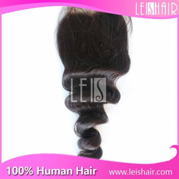 loose wave virgin Peruvian hair lace closure wholesale