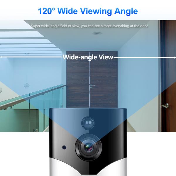 Wireless Smart Video Doorbell Camera With Ringtone Two-Way Audio Intelligent Human Detection Support Night Vision