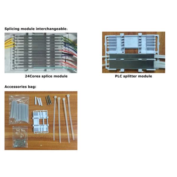 Indoor FTTH Fiber Optic Terminal Box 24 Caja De Terminales ABS Plastic Material