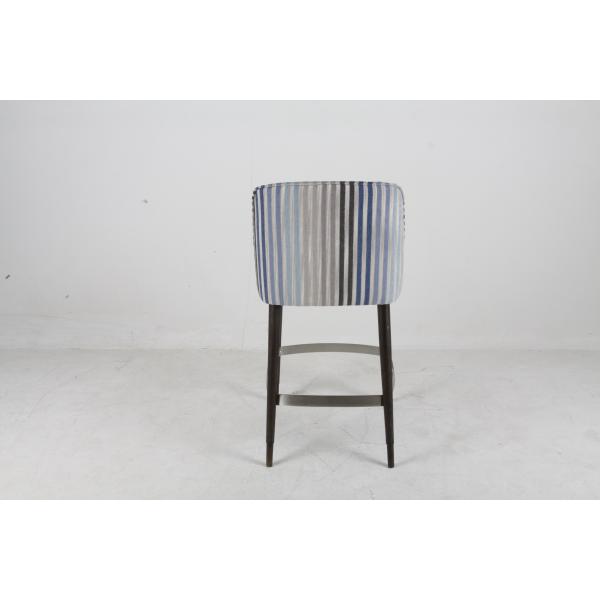 Colorful Upholstered High Back barstool chair with Metal Stainless Steel Solid Wood