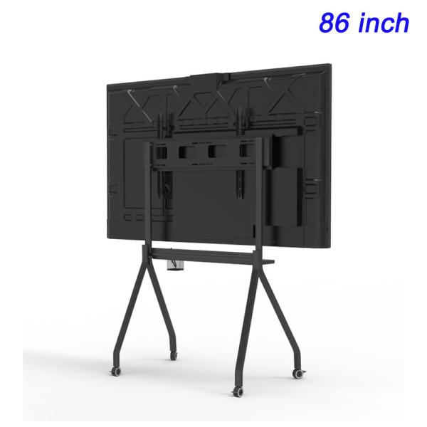 Black 4K Flat Panel Smart Board 86in All In One Touch Whiteboard