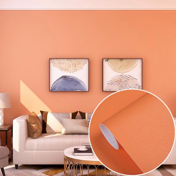 60cm/122cm Width Plain Color Cement Embossed Self Adhesive PVC Wallpaper for Interior Decoration Renovation Waterproof