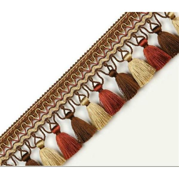 Home textiles OEM handmade lace trimmings tassels fringes for curtain decoration