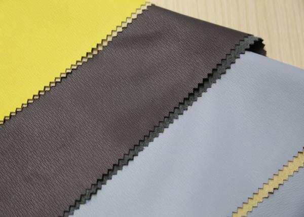 Brown Faux Leather Fabric For Bags , Polyurethane Synthetic Leather Anti - Mildew