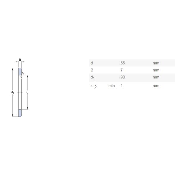 WS81211 Needle Roller Bearings , Thrust Cylindrical Roller Bearings WS Type Raceway Ring