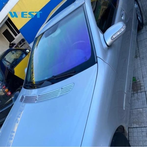 Rollo de tinte nano cerámico azul oscuro ultra claro anti calor, hidrofóbico, estabilidad del color