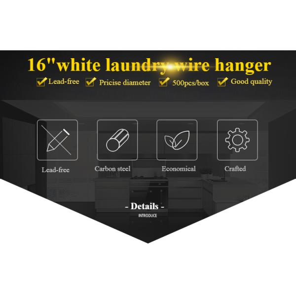 14.5 Gauge Hotels Laundry Wire Hanger Contemporary Style 500 Pcs Per Box