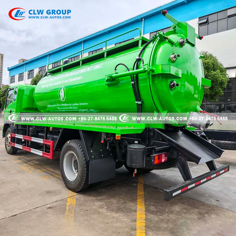 Sinotruk HOWO RHD 10m³ Carbon Steel Tank Sewage Suction Truck with Yuchai 160HP Euro II Engine and Yifeng SK-12 Water Ring Vacuum Pump