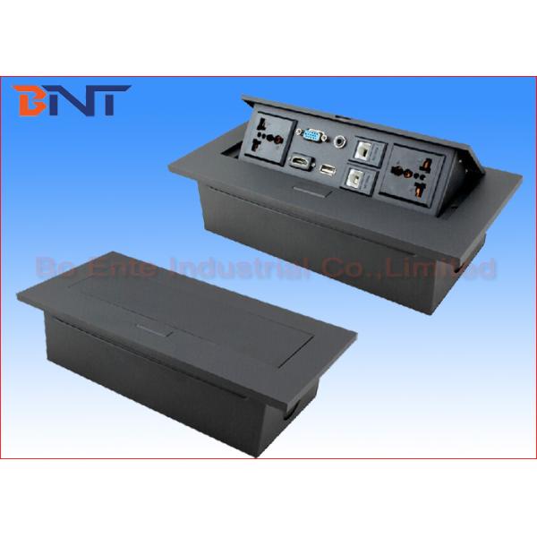 HDMI Pop Up Plug  With RJ45 Network , Desk Hidden Socket For Meeting Table
