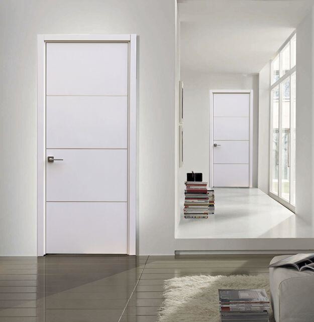 Interior Custom Design House Wood Doors with MDF Board Solid Wood Veneer Modern Style