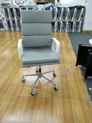 Swivel Luxury Executive Office Chair High Back Grey Color With Lift / Tilt Function