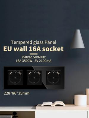 228 X 86 X 35 mm Soquete de parede elétrico CE Soquete de parede de Internet L N GND Cablagem