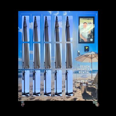 Smart Beach Umbrella Rental Vending Machine with Card Reader for Resorts &