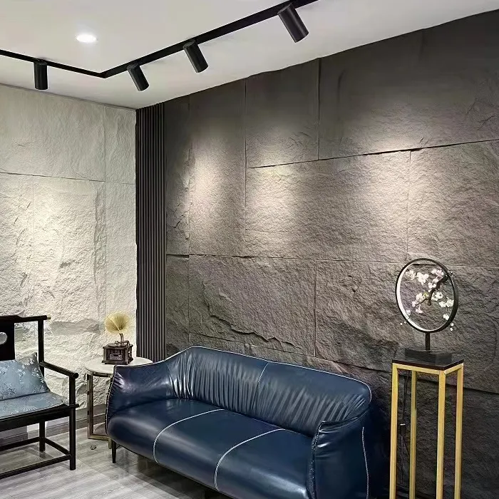 Modern Design PU Stone Wall Panel PVC Artificial Stone Foam for Interior Exterior Waterproof Function Decorative Sheet Type