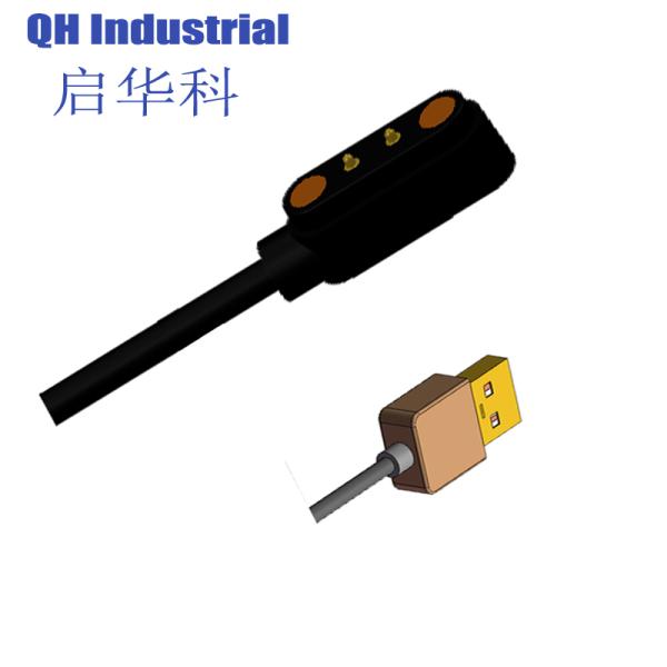 2Pin 4.0mm Large Idi Screw Contact Pin Magnetic 12V Connectors Micro Pcba Solder Cup Pogo Pin Magnetic Pogo Pin