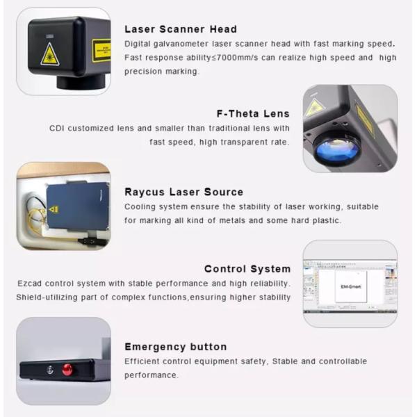 Мини отметка лазера волокна 20W 30W 50W для подарков металла