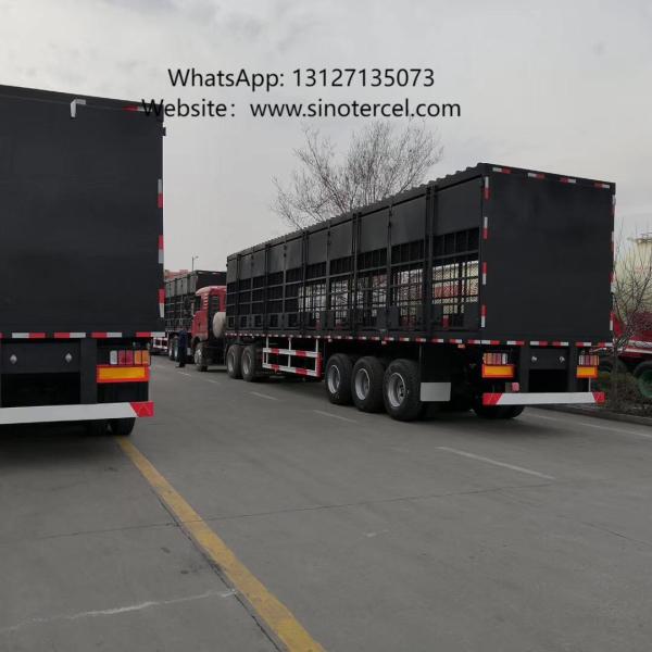Semiremolque enjaulado de 3 ejes FUWA estructura robusta ventilación mejorada para el transporte eficiente de ganado