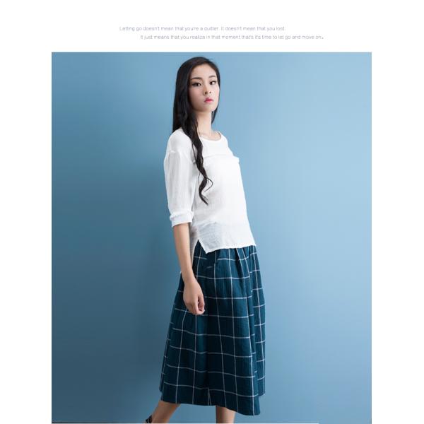 cotton blue & white gingham dress fashionable n casual