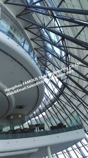Grey Multi-storey Steel Building , steel prefab buildings Easy Installation