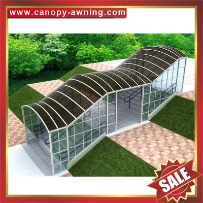 outdoor alu aluminum polycarbonate pc gazebo patio corridor walkway stairway passage canopy awning shelter cover project
