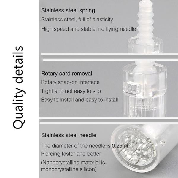 Derma Rolling System with 1 3 5 7 9 12 24 36 42 Pins Nano Needle Cartridge Skin Care