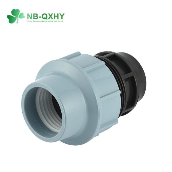 16 mm a 110 mm PP acessórios de compressão de plástico adaptador feminino para irrigação luz de cor