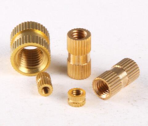 Brass Knurled Nuts Insert Embedded Nuts M2 * 3* 3.5 Through-hole brass insert nut Knurled nuts for injection moulding