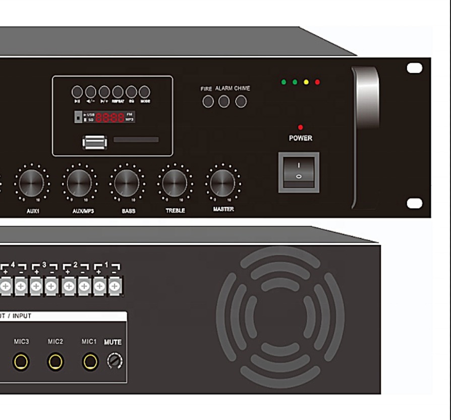 FM Bluetooth Mixer Amplifier 240W Mixing Amplifier With Remote Control