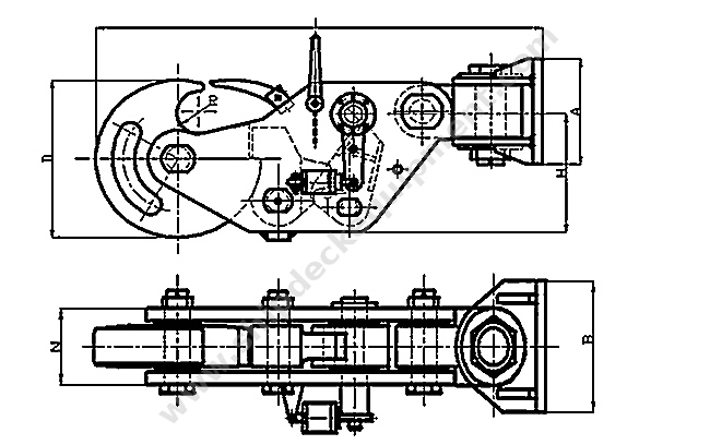 Pneumatic Quick Release Disc Towing Hook with Side-Swing Movement for Tugboats