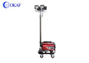 Small Trailer Telescopic Mast Pole , Electric Telescoping Antenna Mast Mount