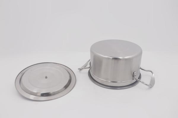 8pcs Countertop dining steel rivets milk pot flame free cooking pot with lid