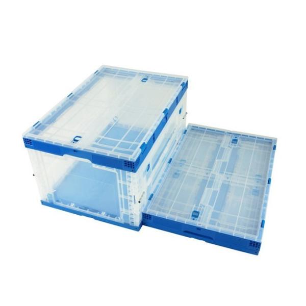 Modern Injection Folding Transparent Plastic Tools Storage Boxes Bins 600*400*320mm