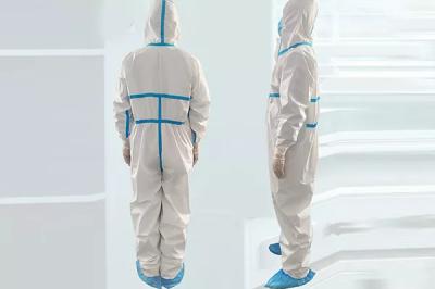 Unisex Disposable Protective Coverall , Disposable Body Suit For Factory Staff