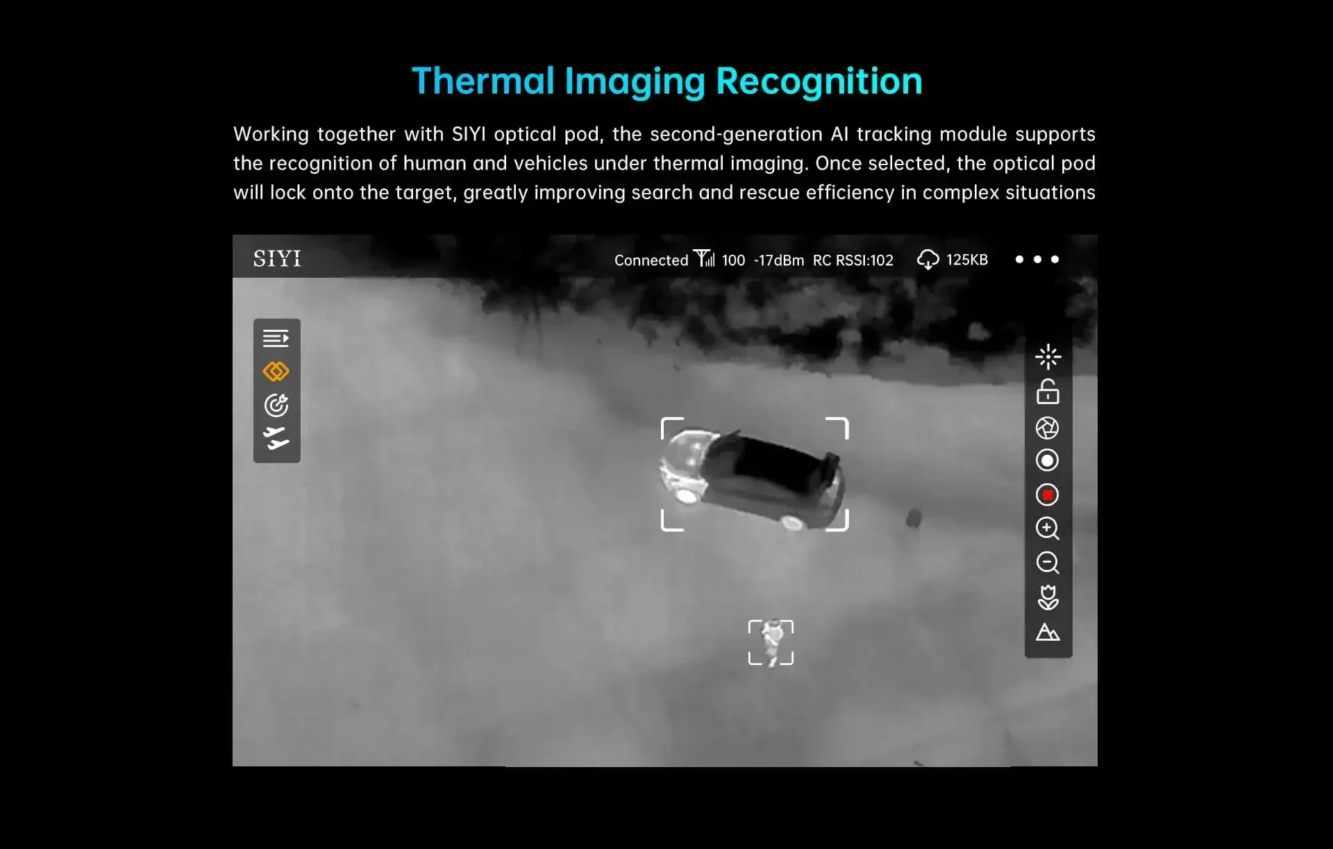 Siyi Ai 2nd Gen Tracking Module 10tops, Object/Thermal Recognition, Enhanced for Drones Uav, Computing