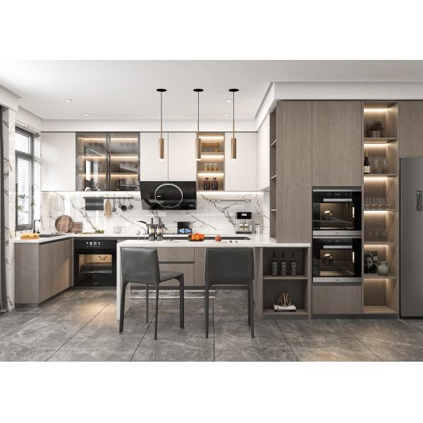 Premium Complete Island Modern Luxury Kitchen Cabinets For Environmental Friendly