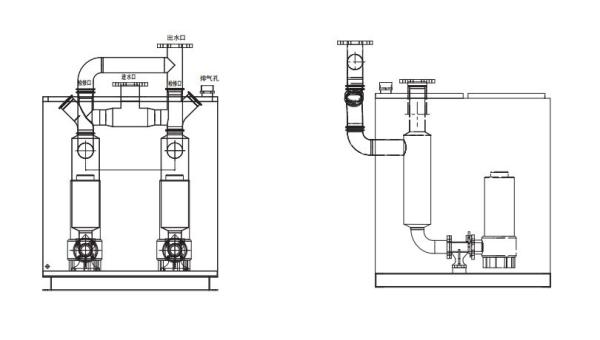 Waste Water Lifting System Underground Sewage Collection Isolation Treatment