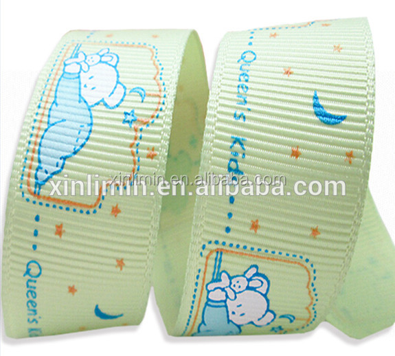 Gift Wrapping Custom Grosgrain Ribbon with Logo Screen Printed Embossed 1/4'' Width
